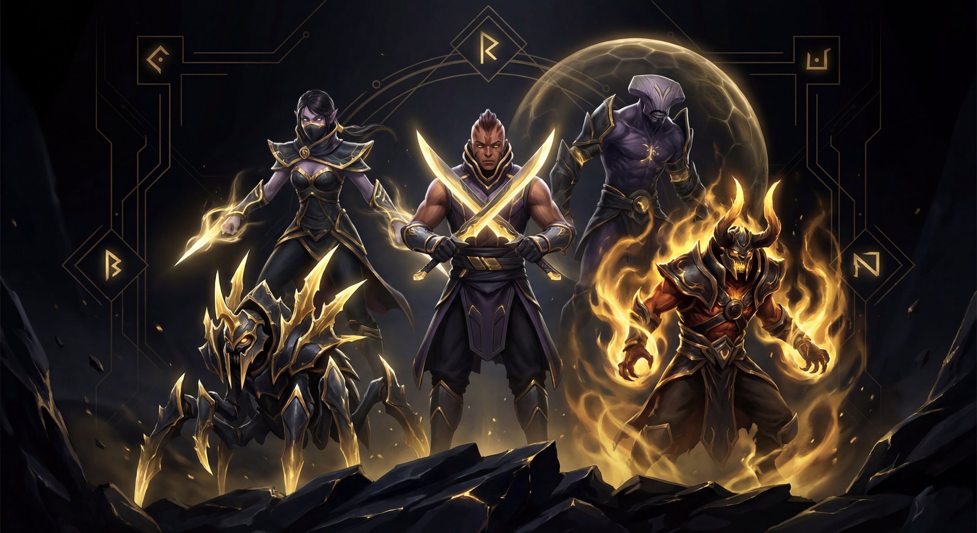 Invoker counter heroes lineup featuring Anti-Mage Templar Assassin and Nyx Assassin