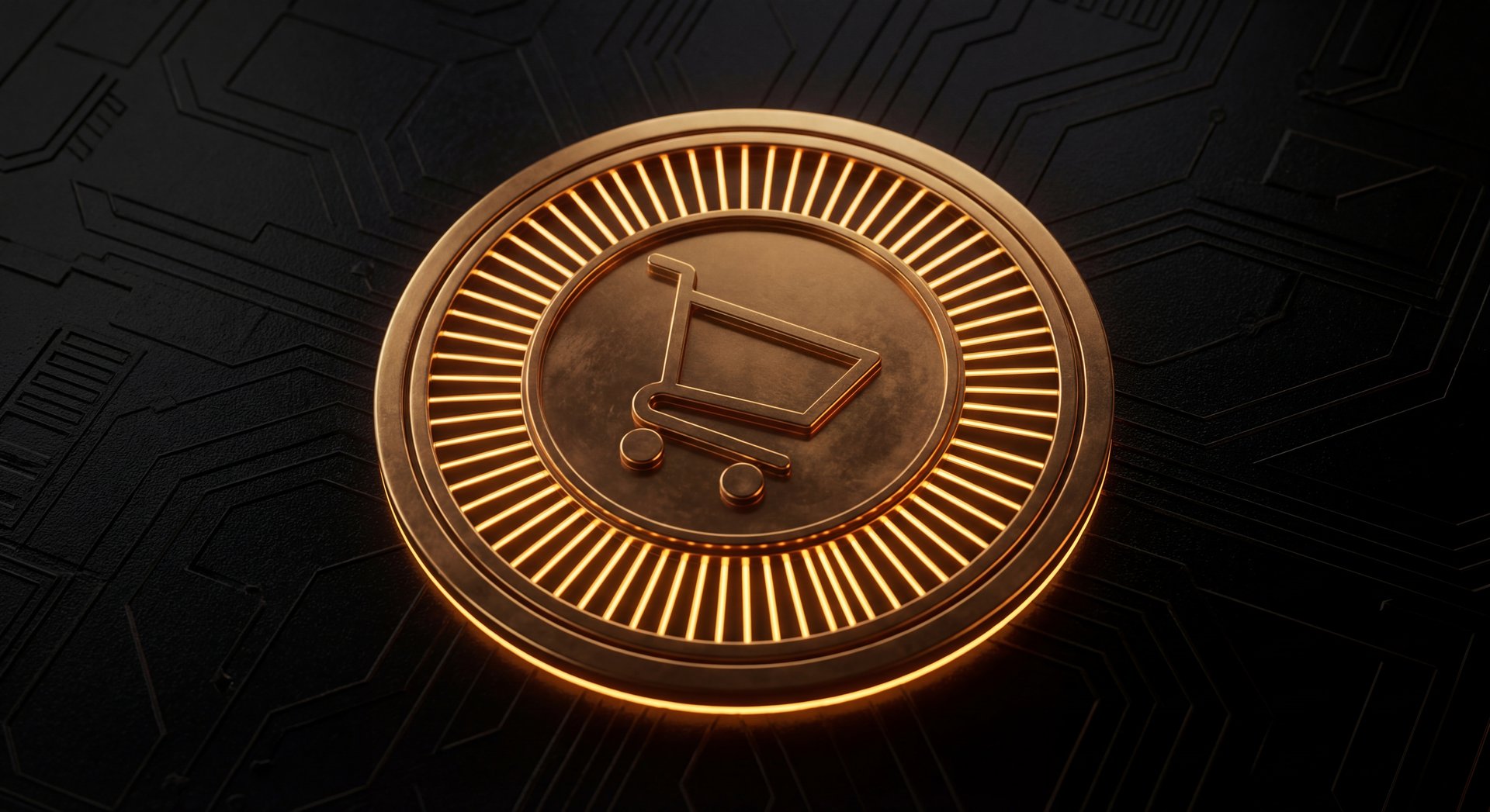 Trust badge seal with shopping icon for secure boost purchase