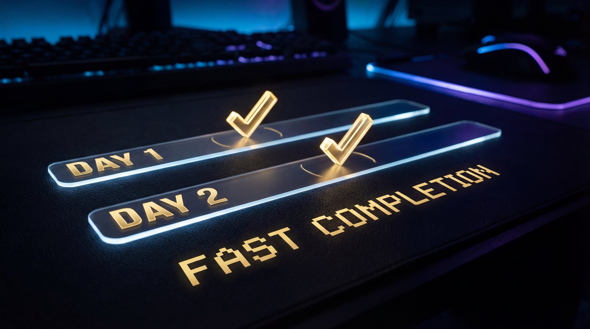 Calendar showing 2-day completion timeline for calibration boost