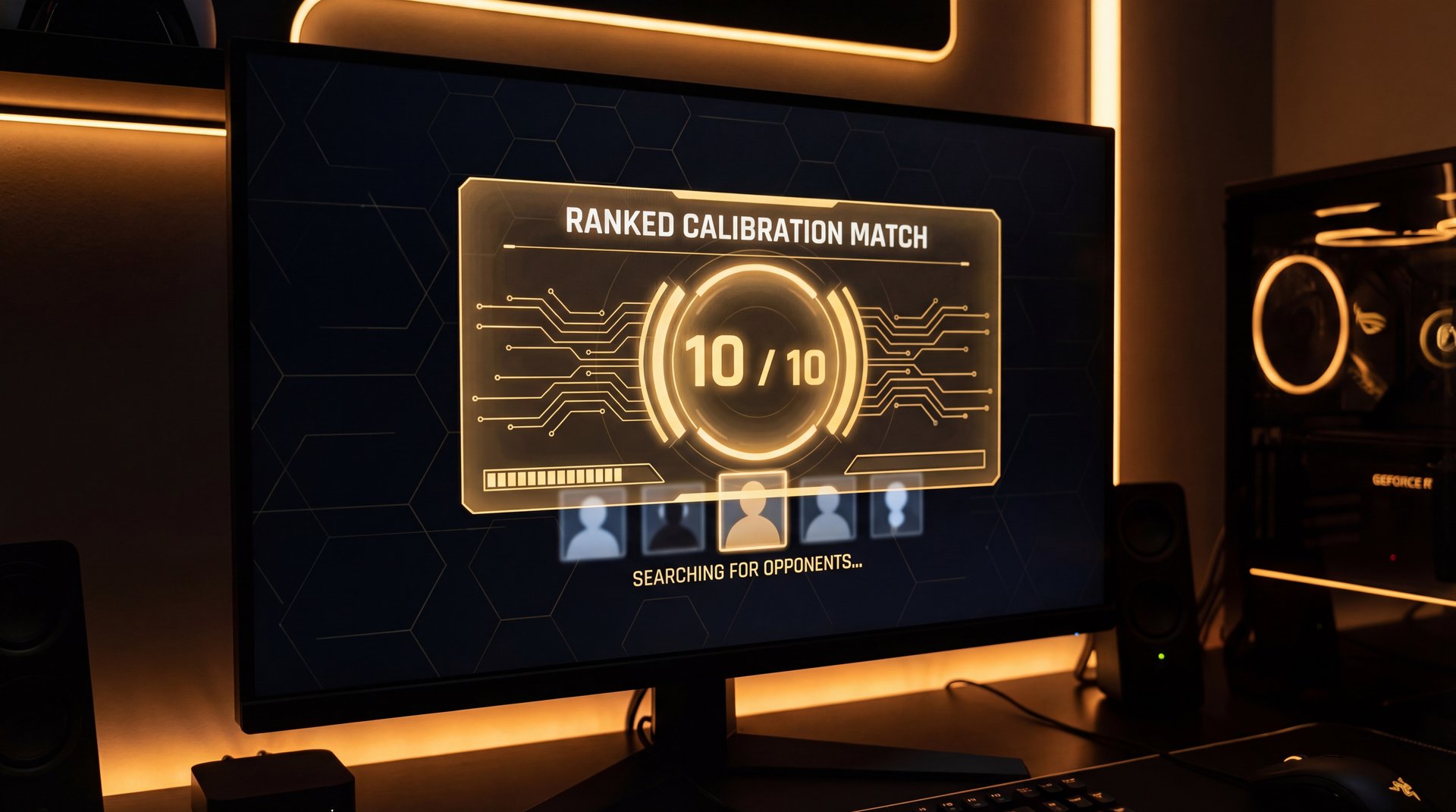 Calibration matches screen with golden 10 out of 10 overlay