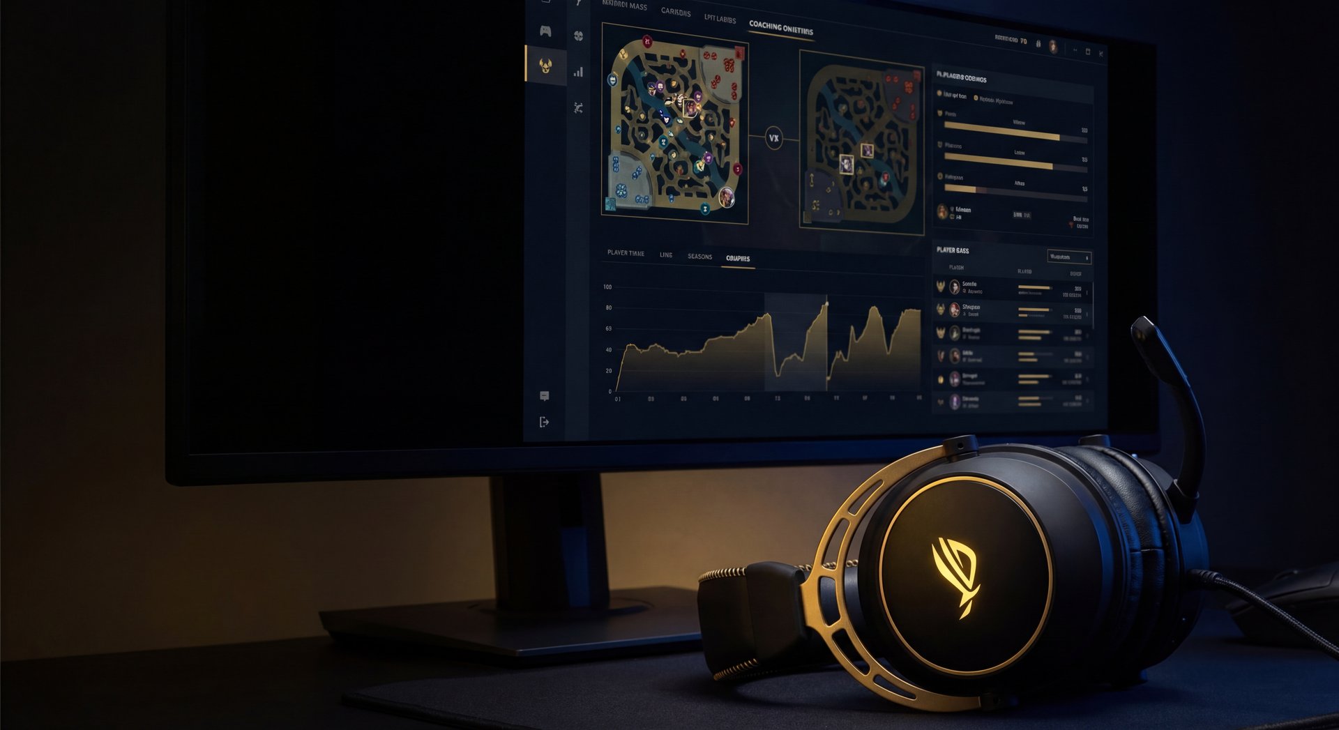 Gaming headset and coaching session setup for Dota 2