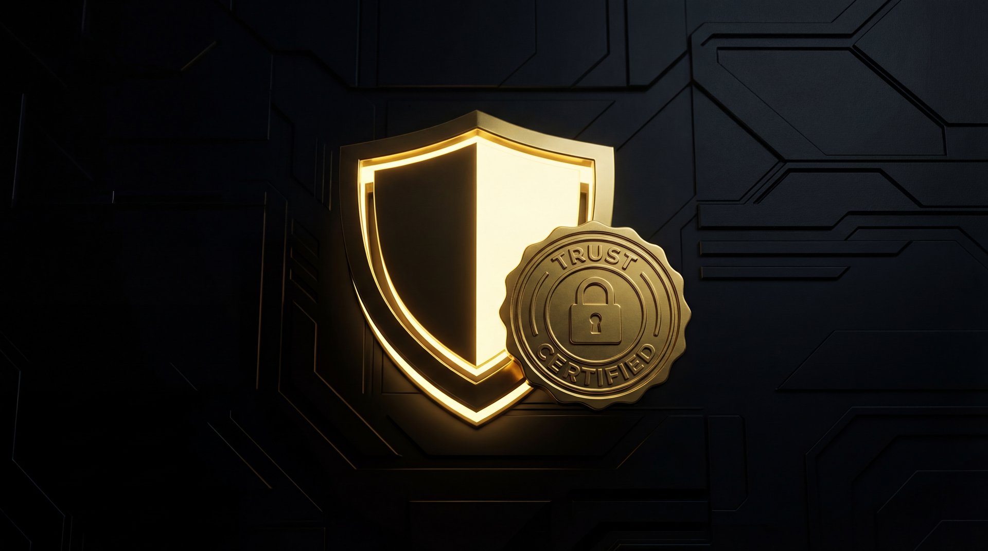 Shield with trust badge certification for boost service selection