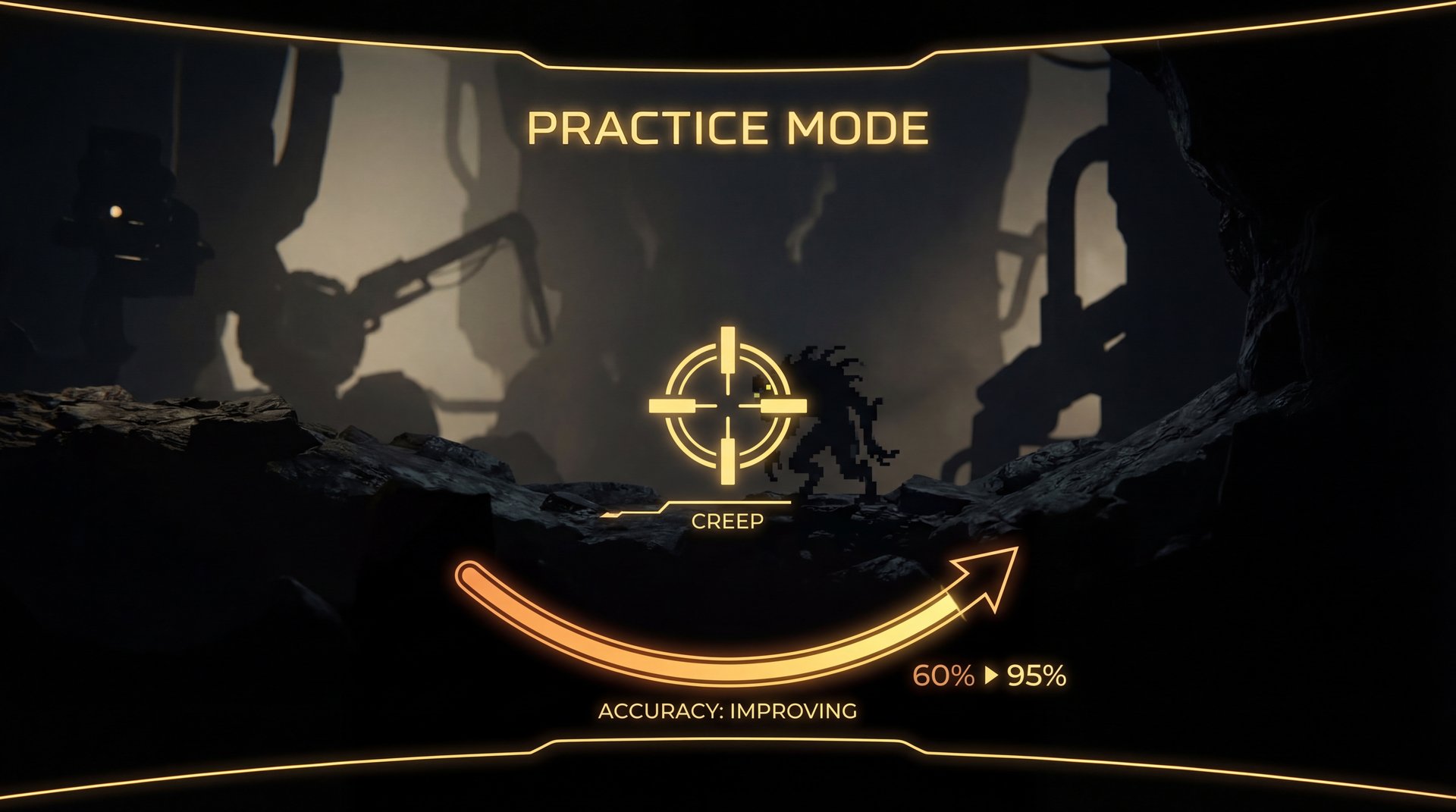 Minimap awareness visualization with gold highlighted zones