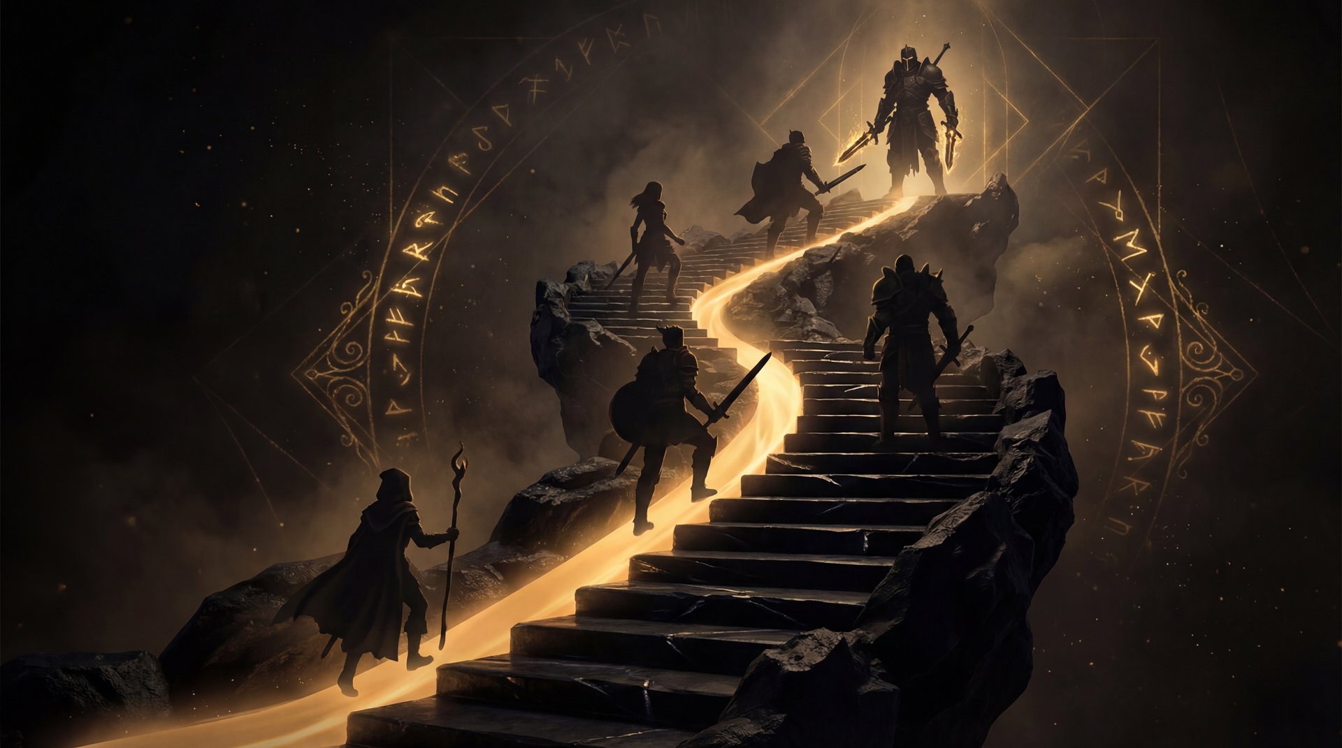 Teamfight positioning diagram with gold tactical arrows