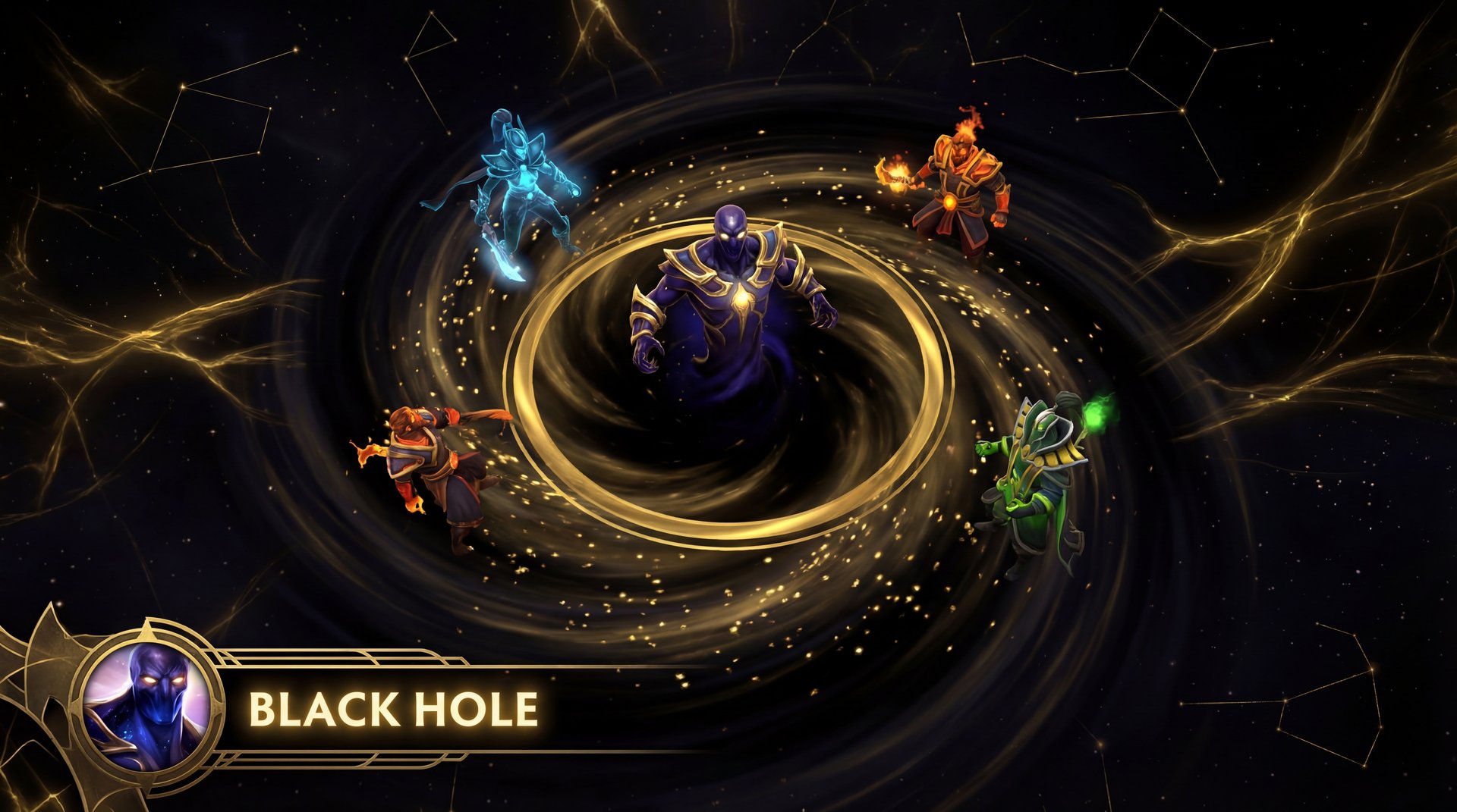 Enigma Black Hole ultimate catching multiple enemy heroes