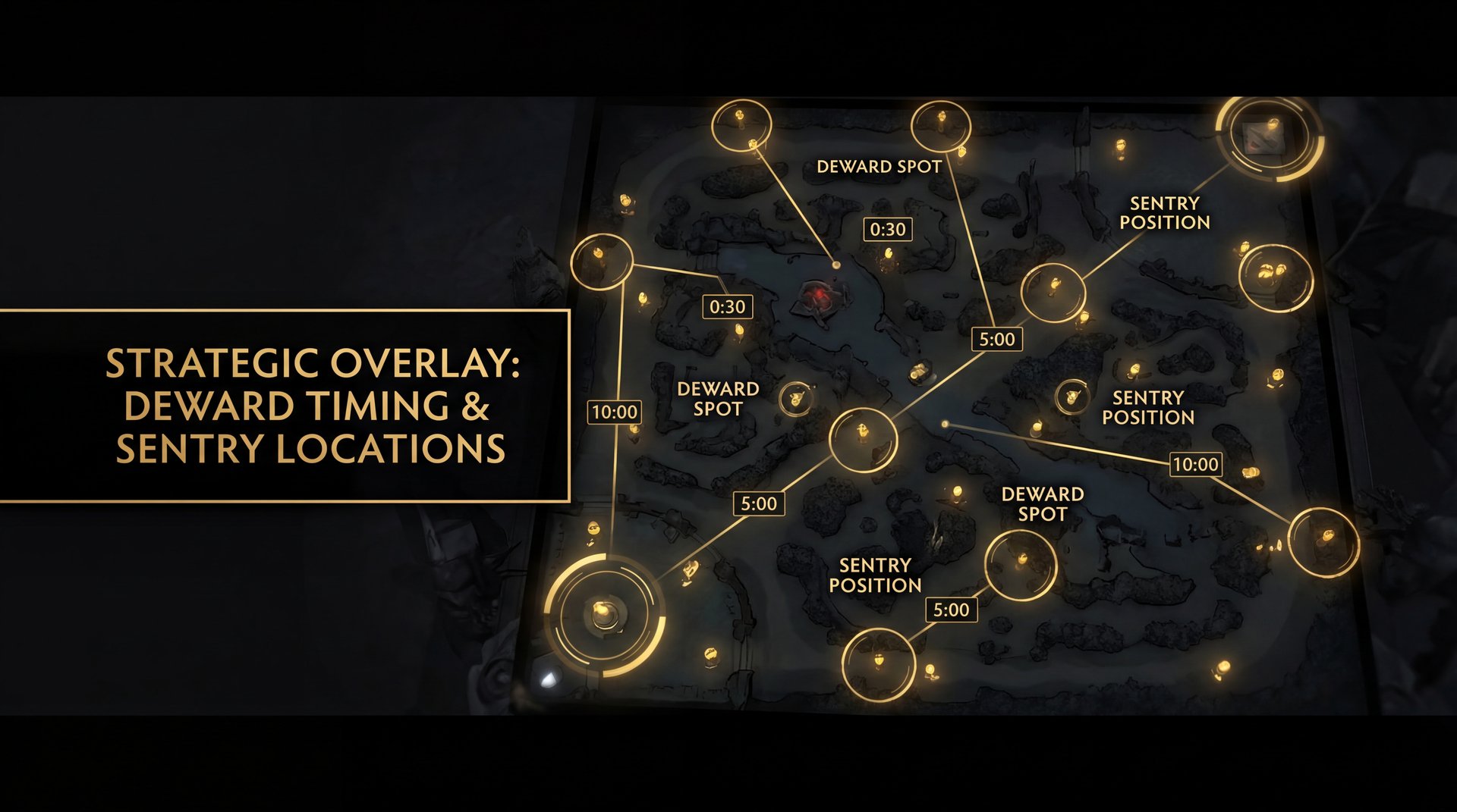 Brain split visual with gaming icons showing calm vs stressed states, dark cinematic aesthetic