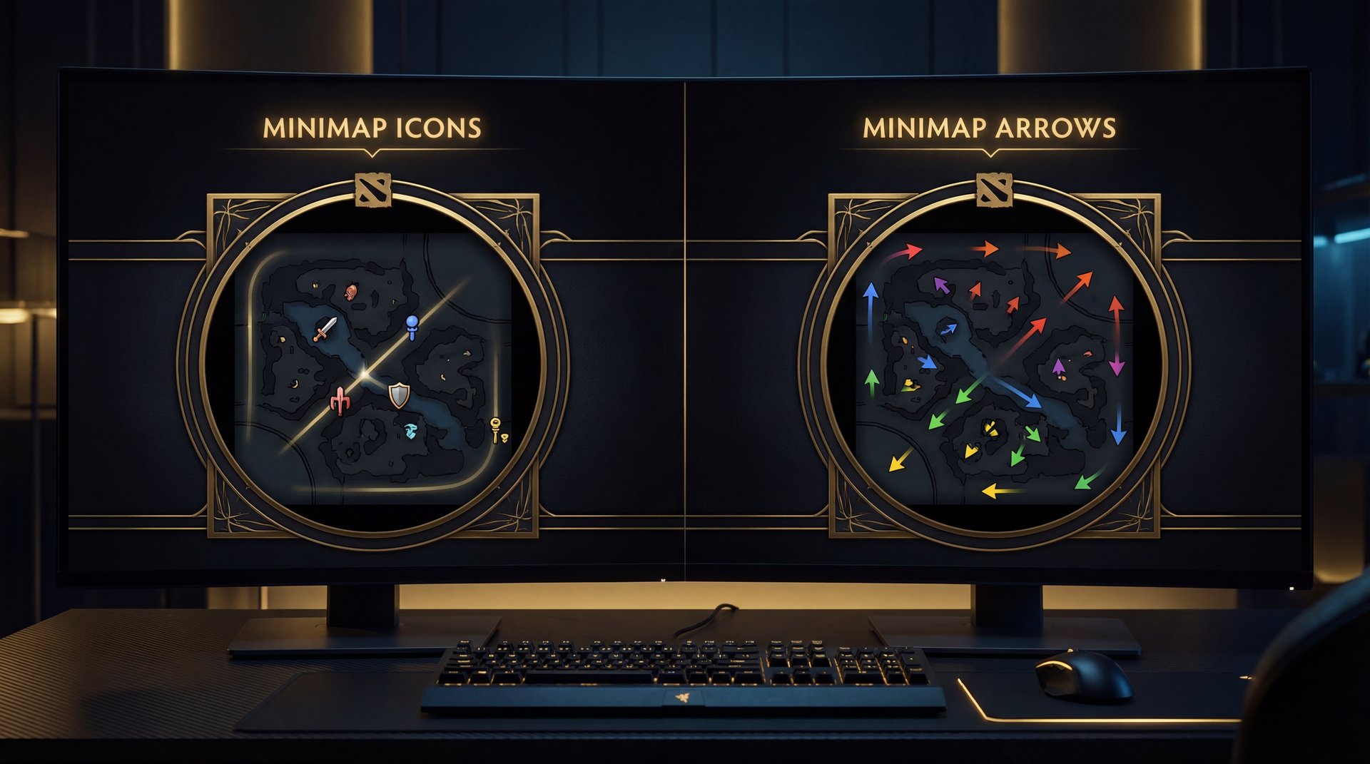Dota 2 minimap settings comparison