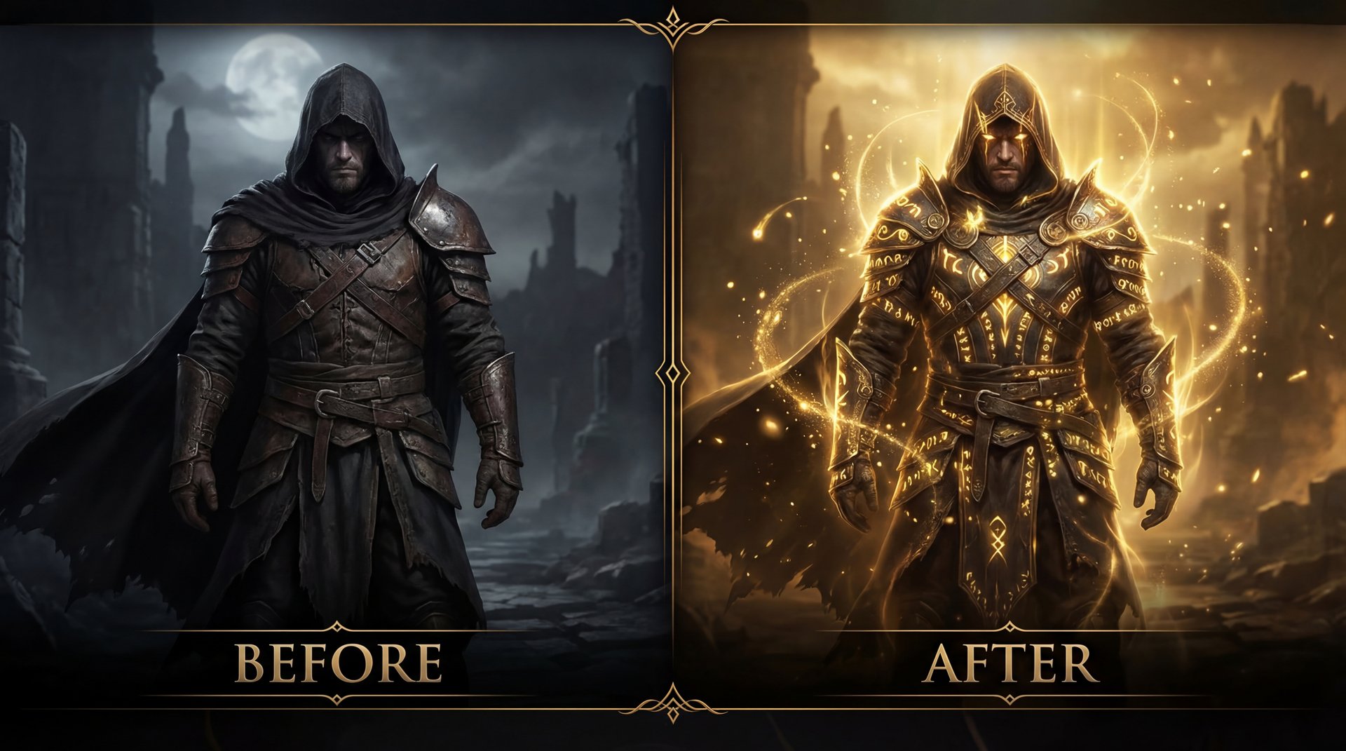 Arcana vote concept with golden ballot box