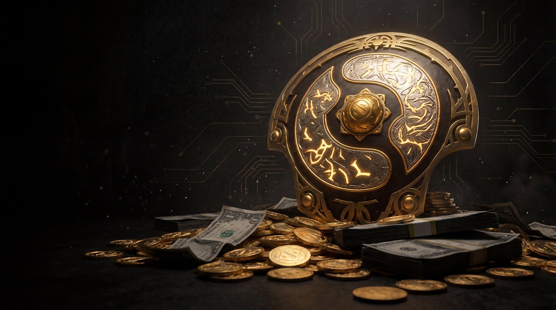 Dota 2 pro player team salary structure gold on black