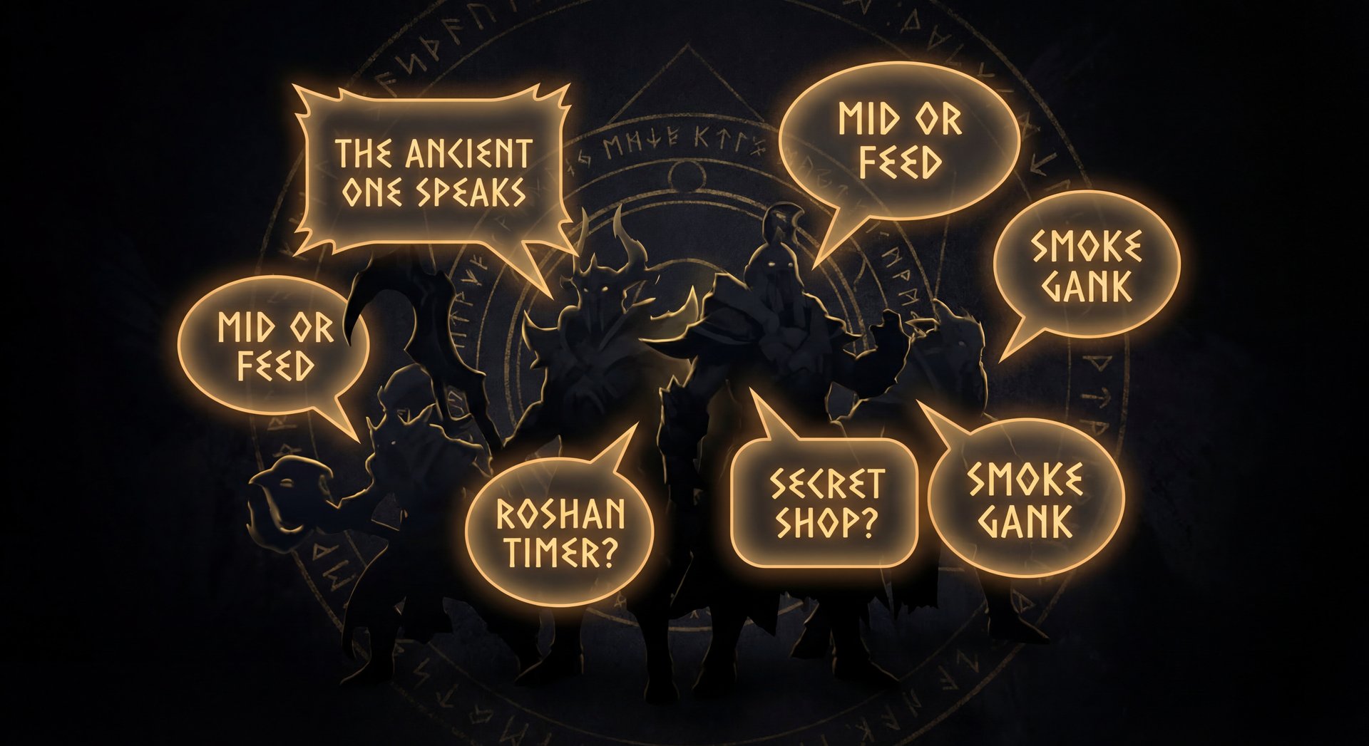 Dota 2 map with hidden secret areas highlighted gold on black