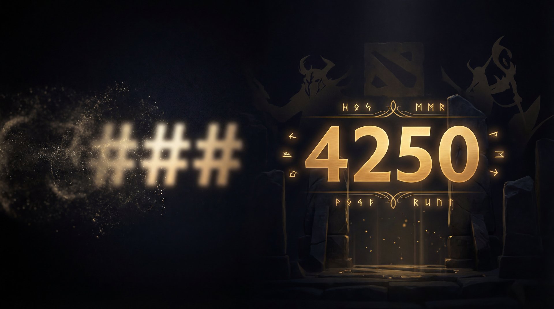 Invisible number becoming visible in gold showing Hidden MMR factors