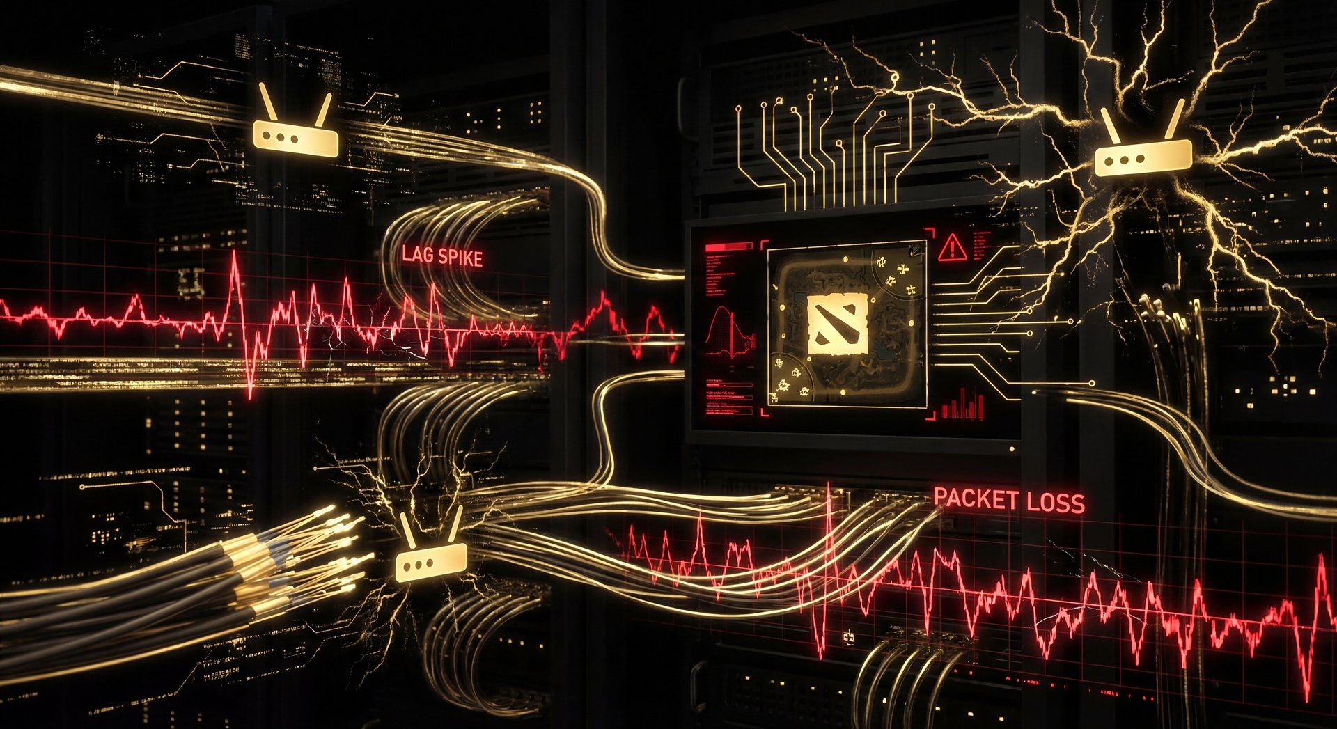 Network optimization setup with packet loss reduction visualization