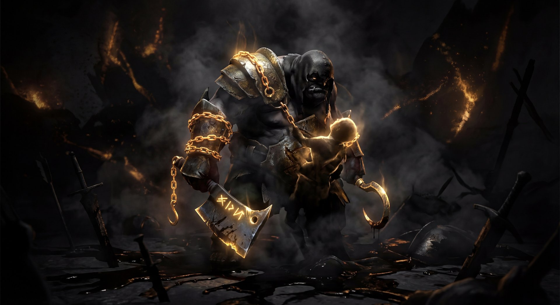 Pudge Dismember ultimate ability dark cinematic Dota 2