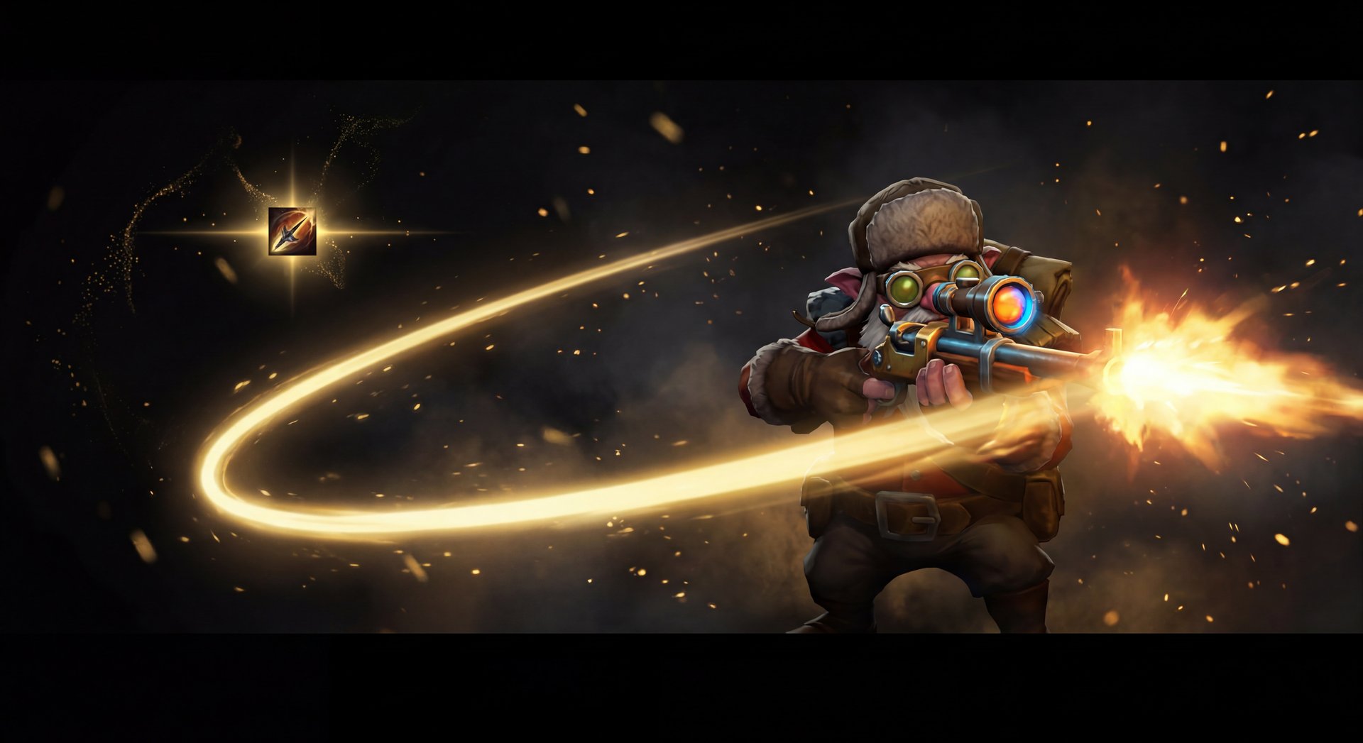 Sniper using Headshot ability in Dota 2