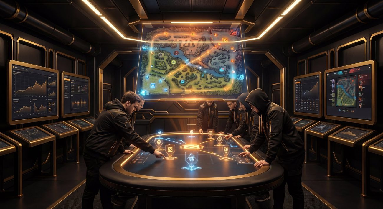 DreamLeague S29 strategic analysis room in Dota 2