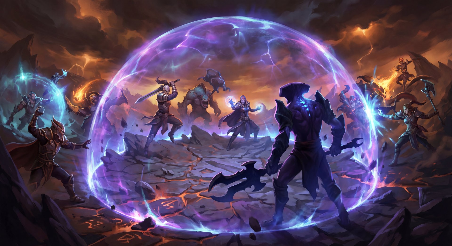 Faceless Void casting Chronosphere in team fight
