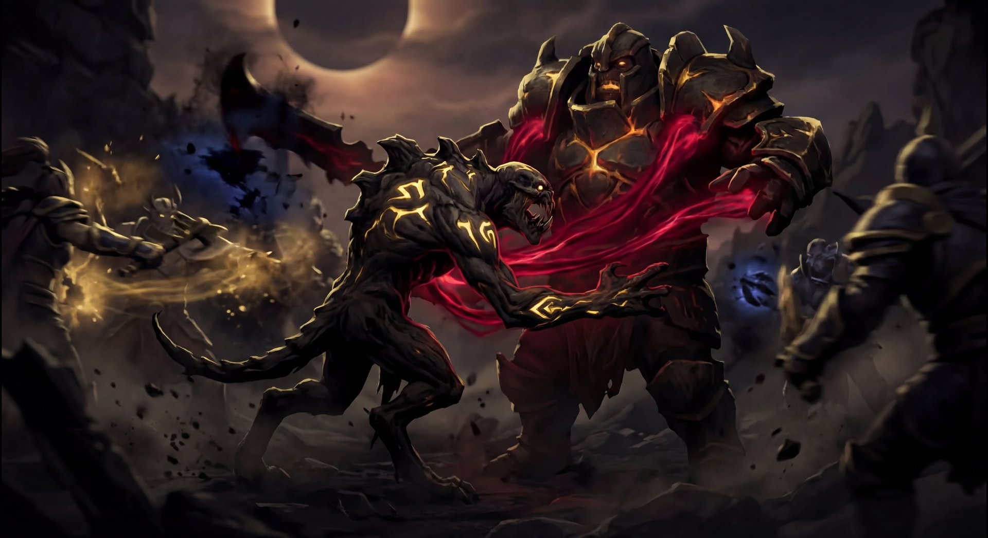 Lifestealer teamfight feasting on enemy hero