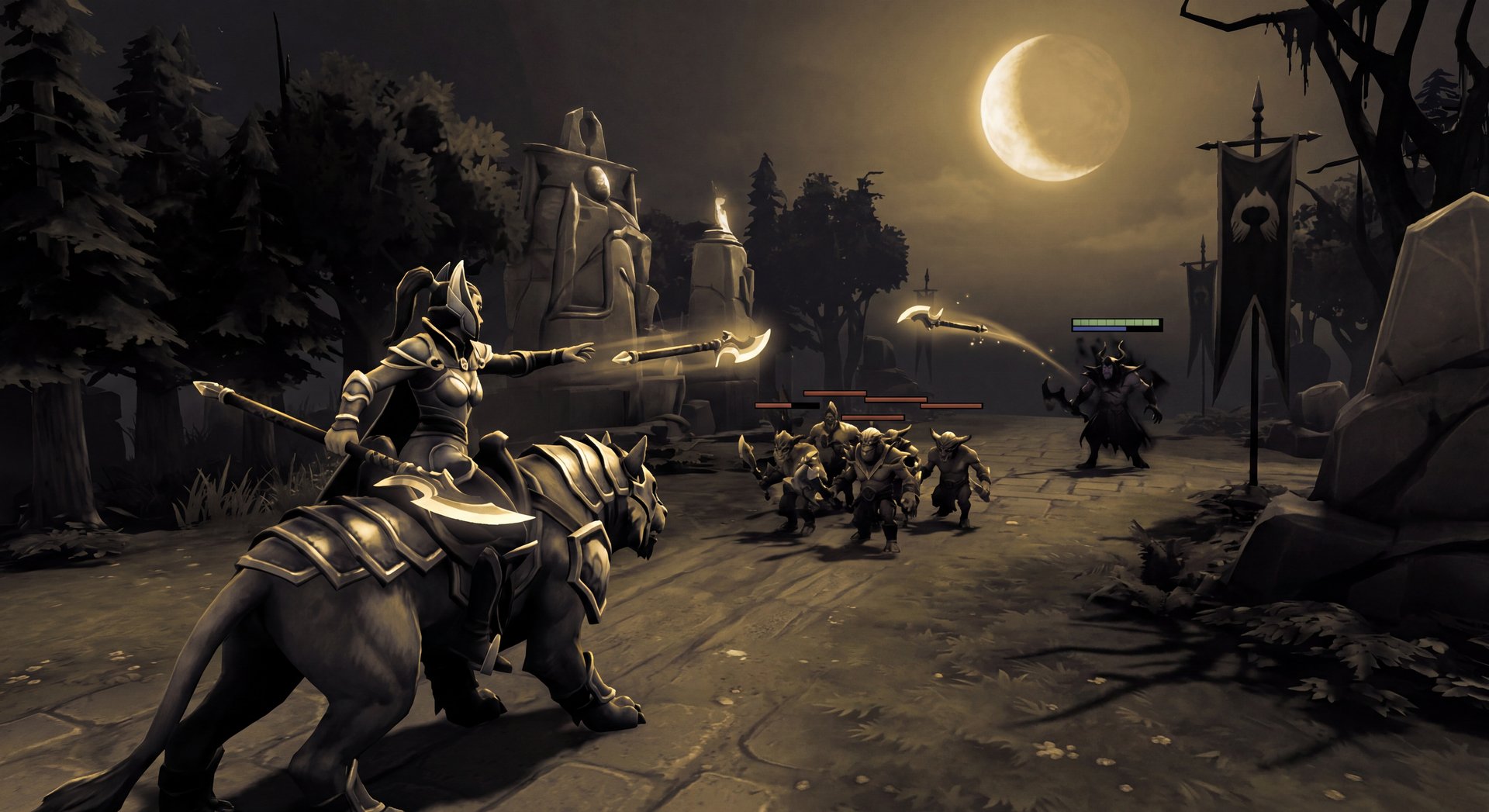 Luna laning phase in Dota 2