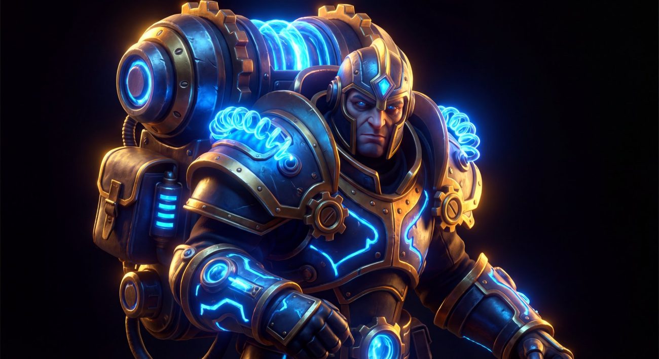 Tinker cinematic portrait with gold and black style