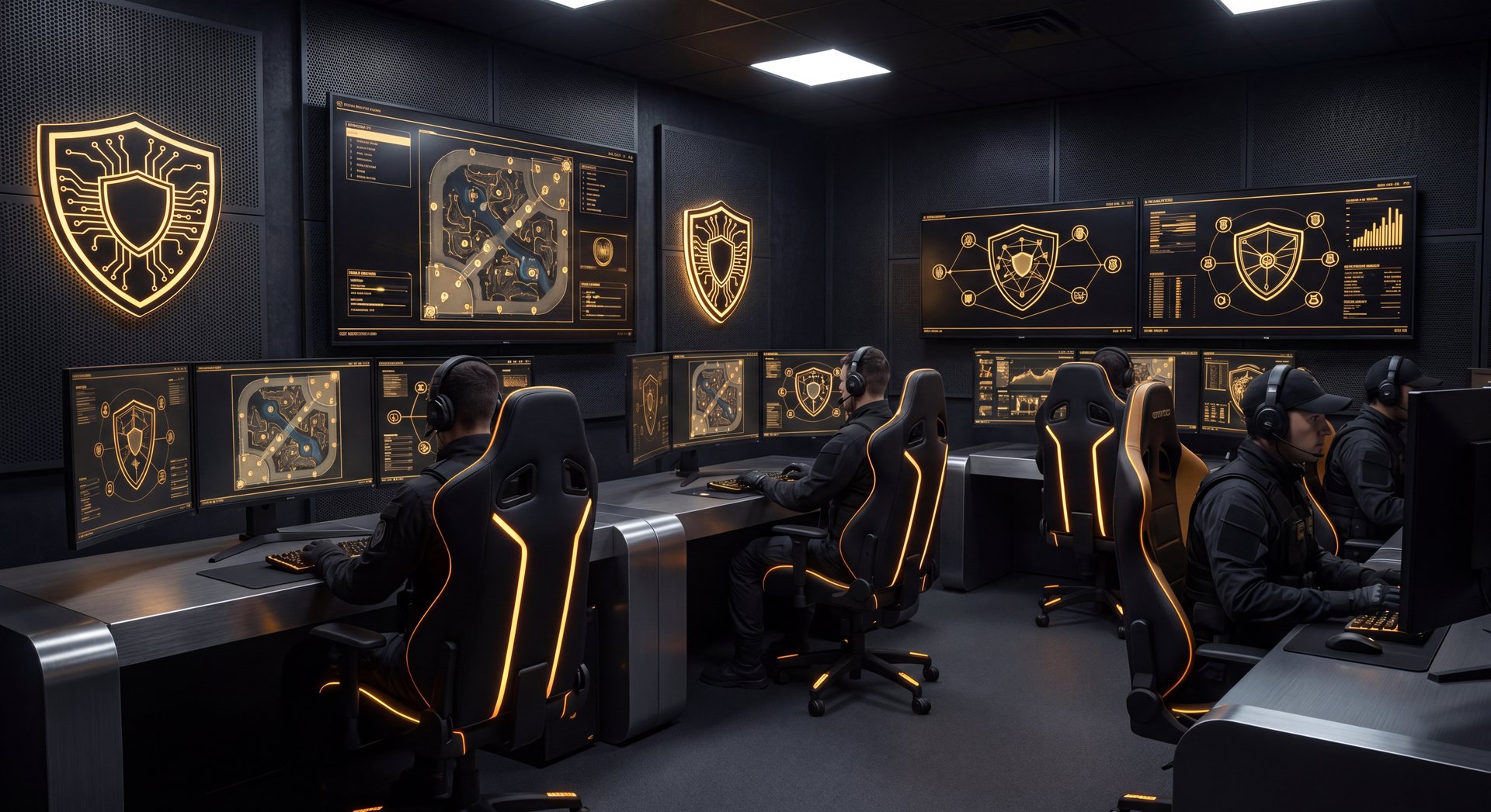 Secure Dota 2 boosting operations dark gold black style