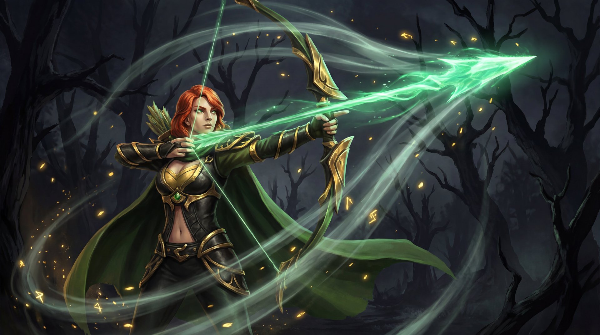 Windranger using Powershot ability in Dota 2
