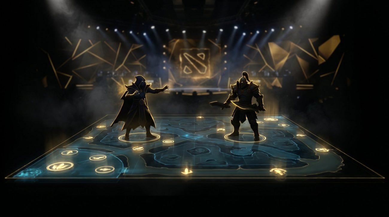 Dota 2 featured strategy image with cinematic map lighting