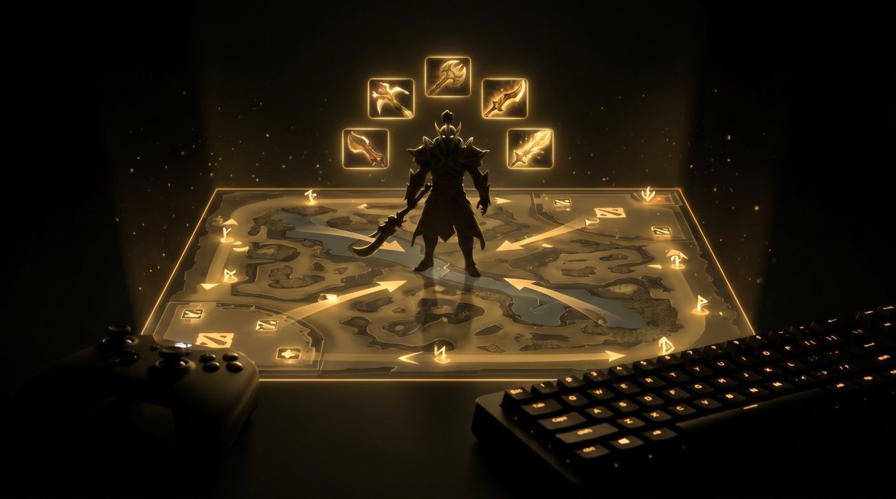 Dota 2 featured strategy image with cinematic map lighting