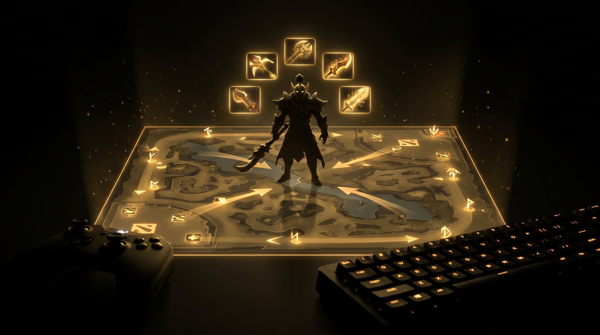 Dota 2 featured strategy image with cinematic map lighting