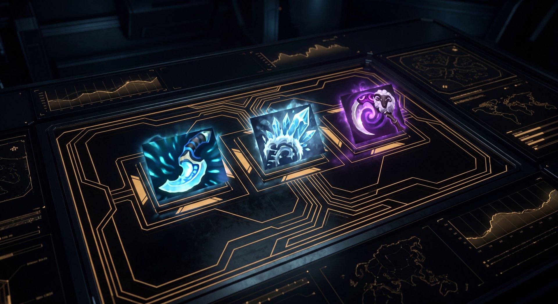 Tinker item progression on dark background