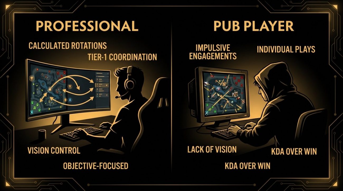 Dota 2 pro vs pub what to copy guide