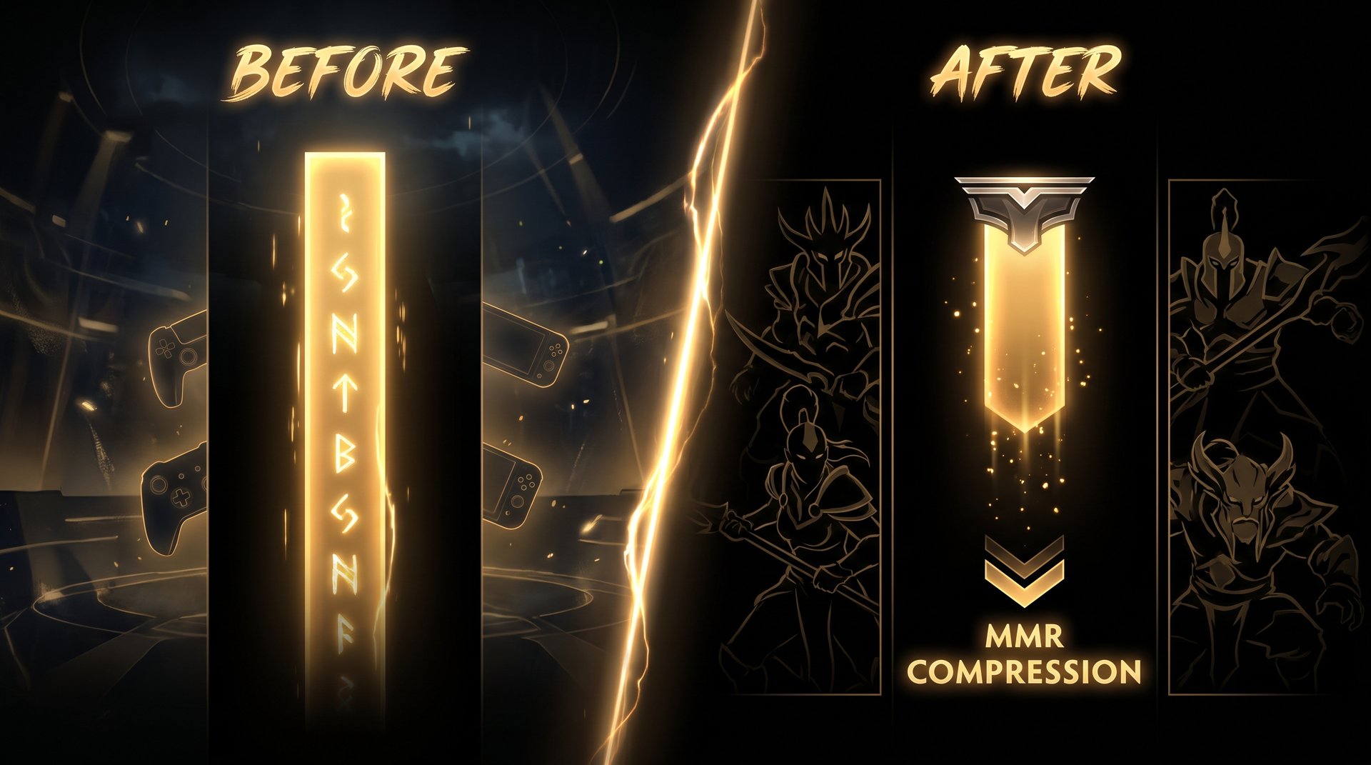 Immortal MMR before vs after the 7.41e squish, leaderboard order identical