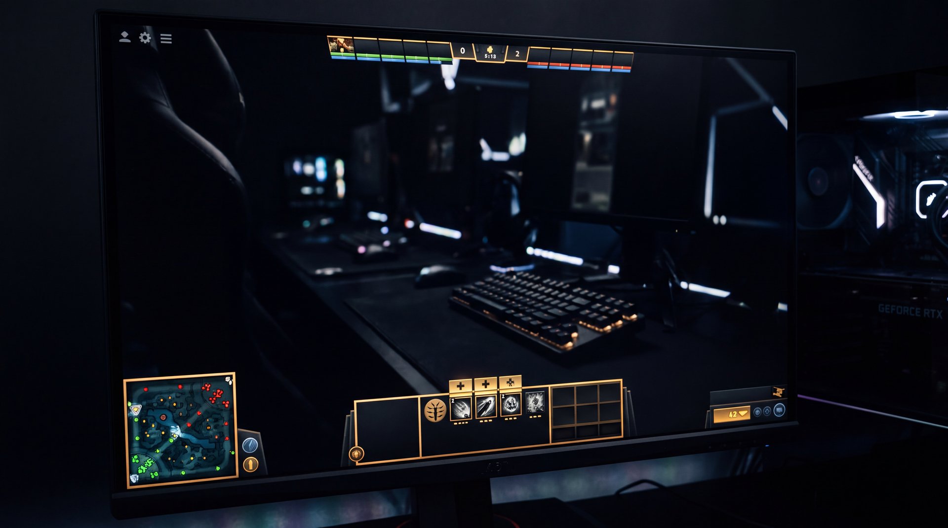 Dota 2 HUD and minimap settings overview showing interface elements