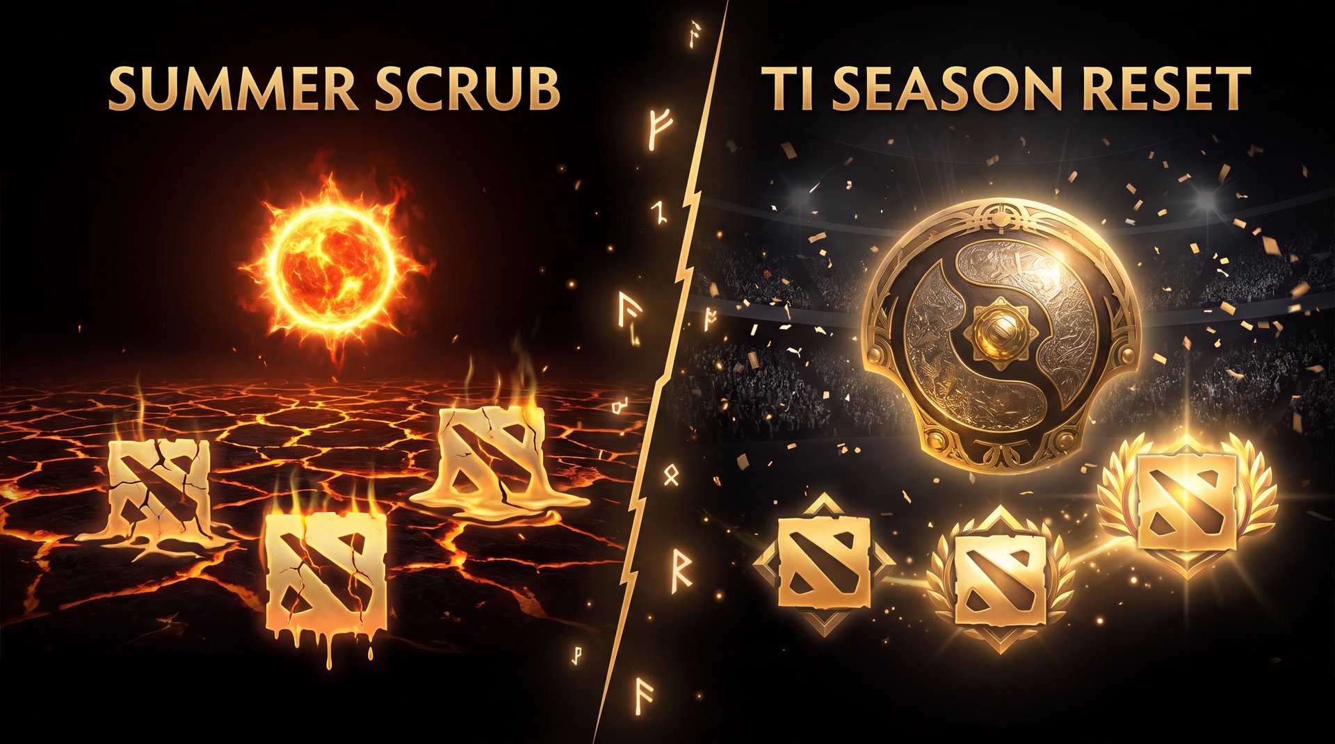 Dota 2 Summer Scrub vs TI season reset comparison ranked MMR