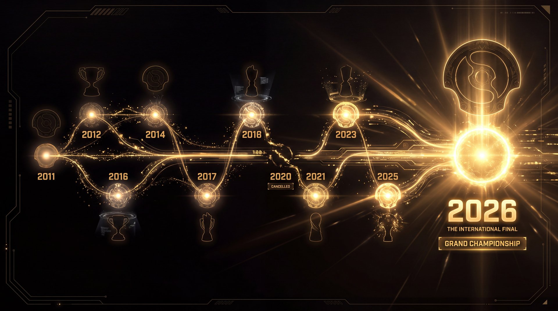 The International prize pool historical trend TI 2026 comparison chart dota2