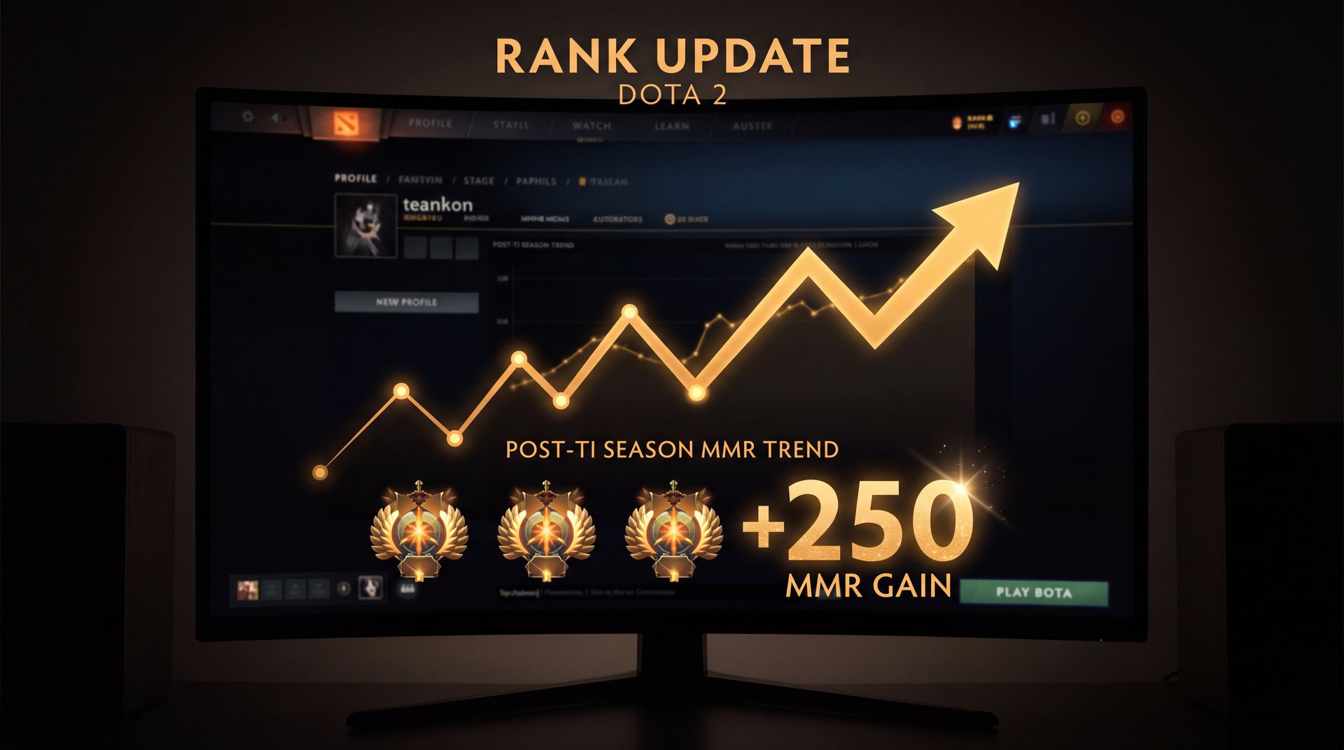Dota 2 MMR gain strategy during post-TI pub season