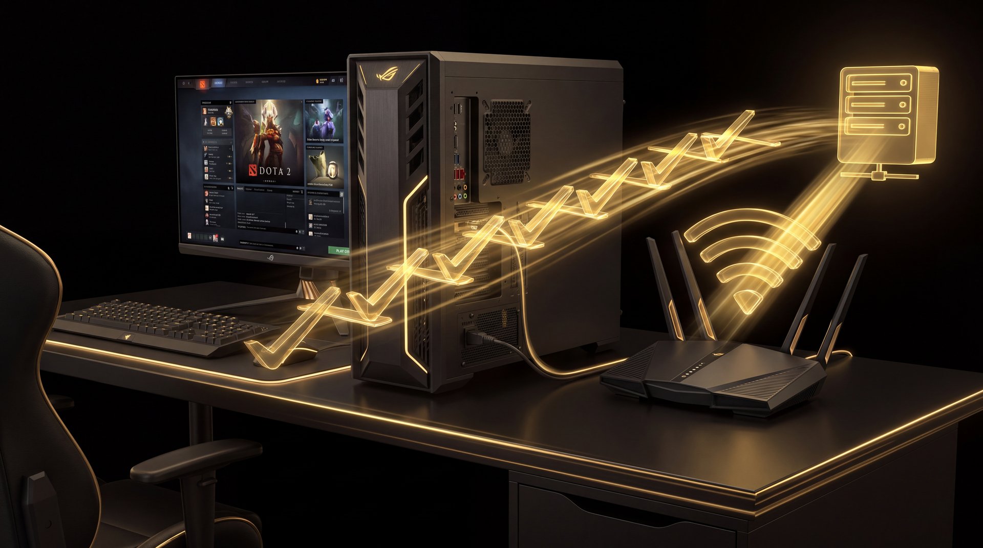 Steam settings panel showing download and network configuration options for Dota 2 gaming in Iran
