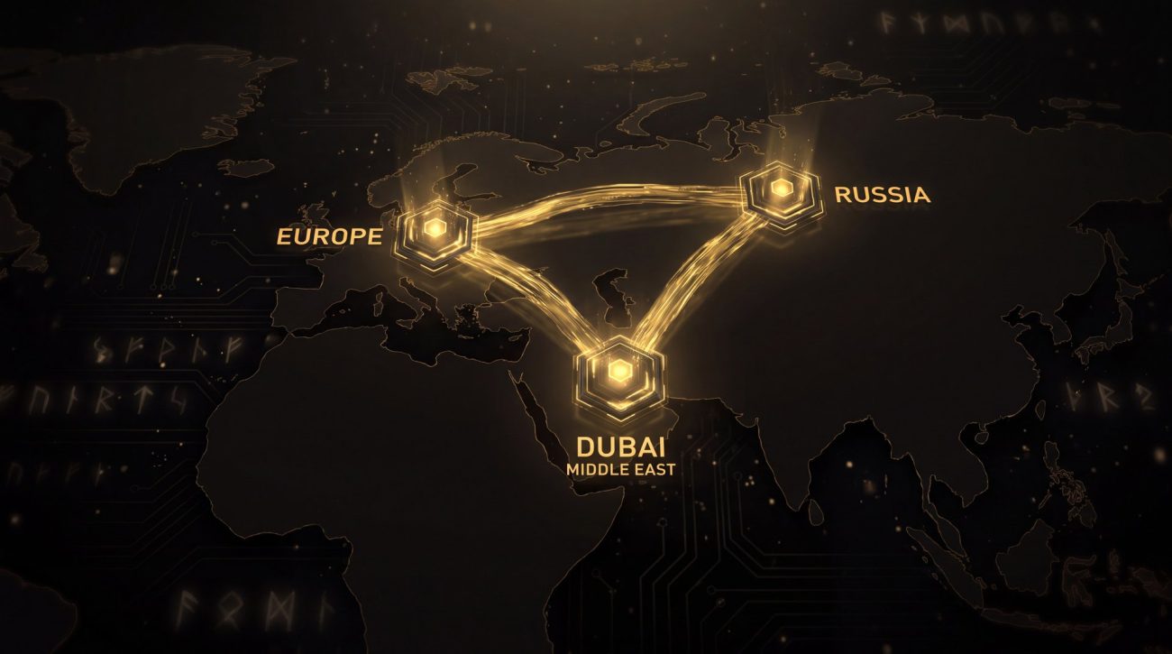 Dota 2 server comparison map showing Dubai Middle East Europe and Russia options for Iranian players