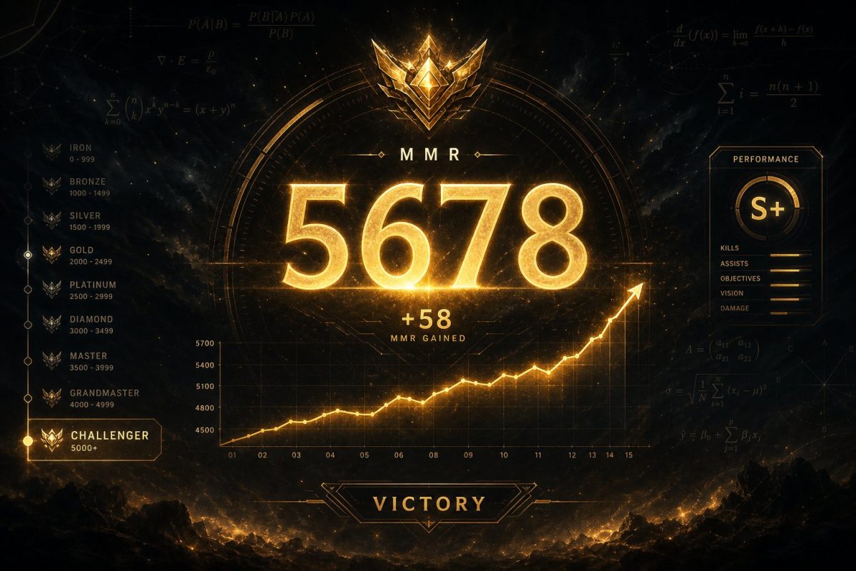 Dota 2 MMR ranking math calculation number counter ascending dark gaming cinematic