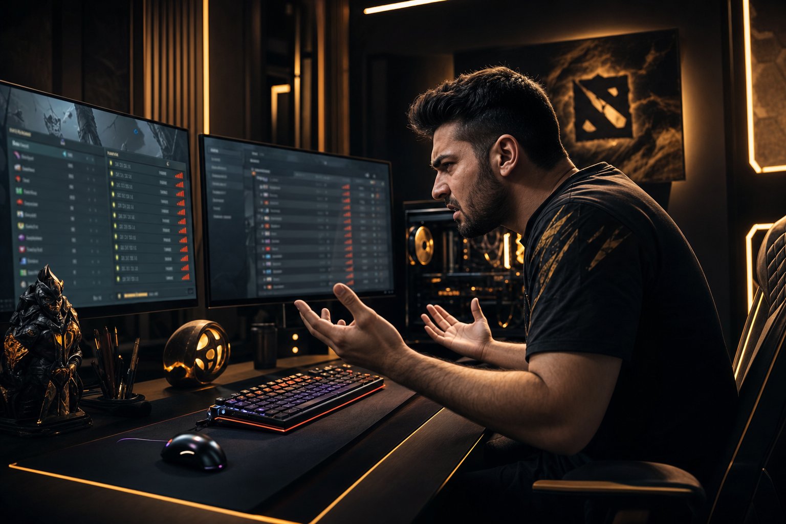 Dota 2 Iranian player frustrated at server selection screen with high ping numbers