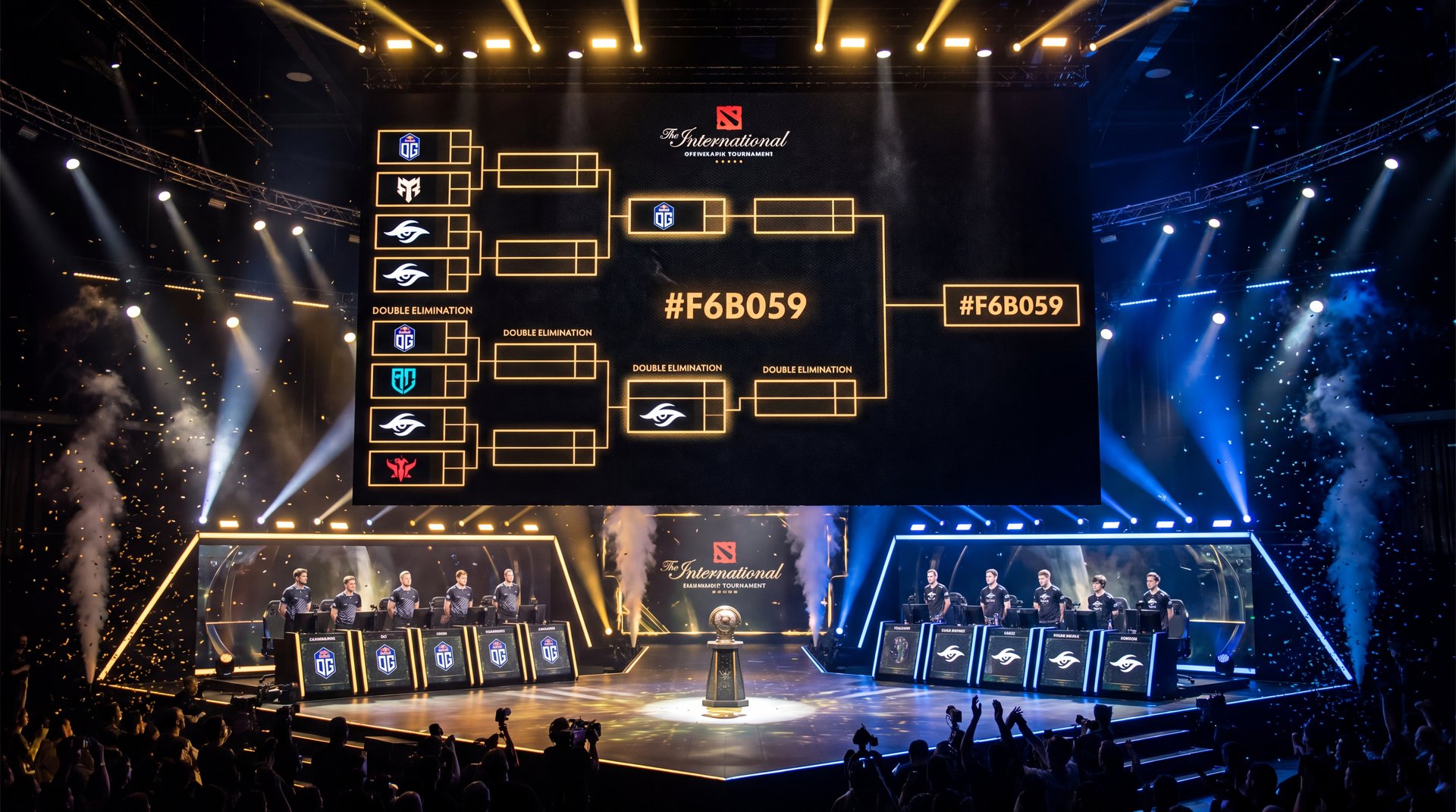 TI 2026 double elimination playoff bracket main event Dota 2 teams