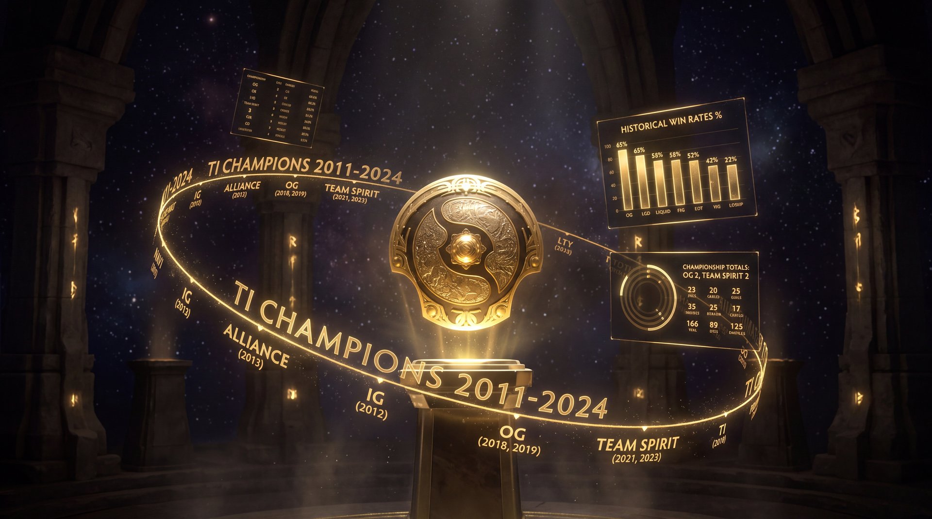 TI 2026 predictions comparison and historical championship patterns data analysis