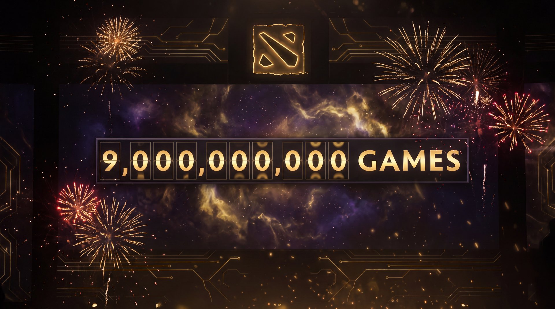 Dota 2 nine billion games milestone celebration digital counter