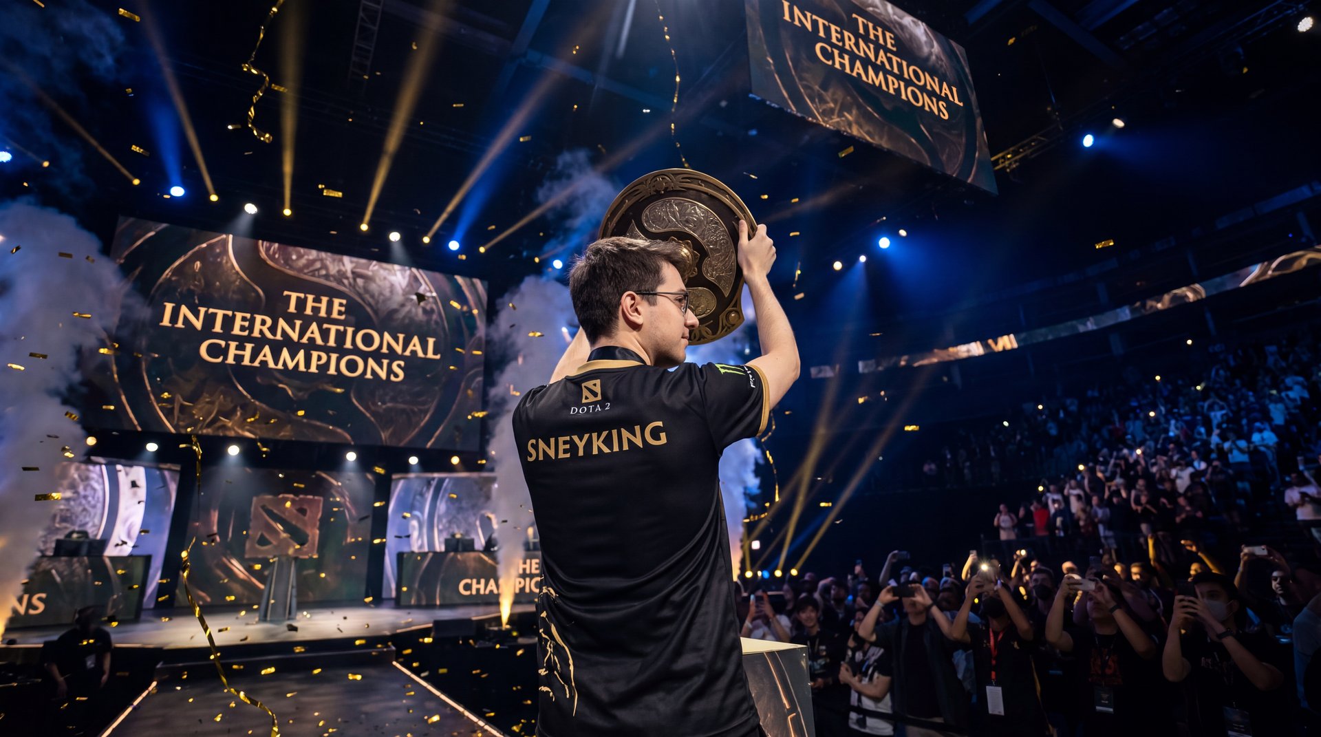 Sneyking TI2025 champion position 5 support Dota 2 Falcons