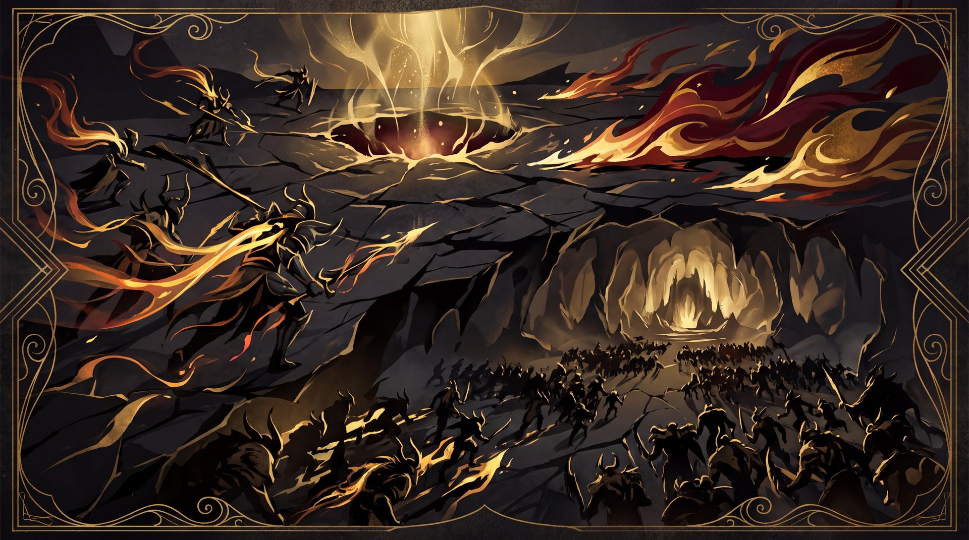 Dota 2 ultra late game chaos concept art