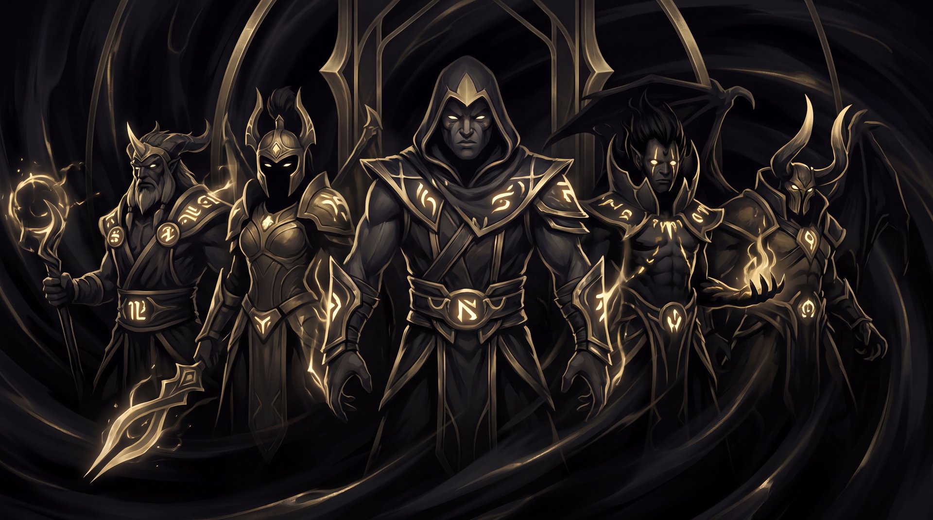 Dota 2 Anti-Mage counter heroes Timbersaw Ember Spirit dark cinematic gold accents