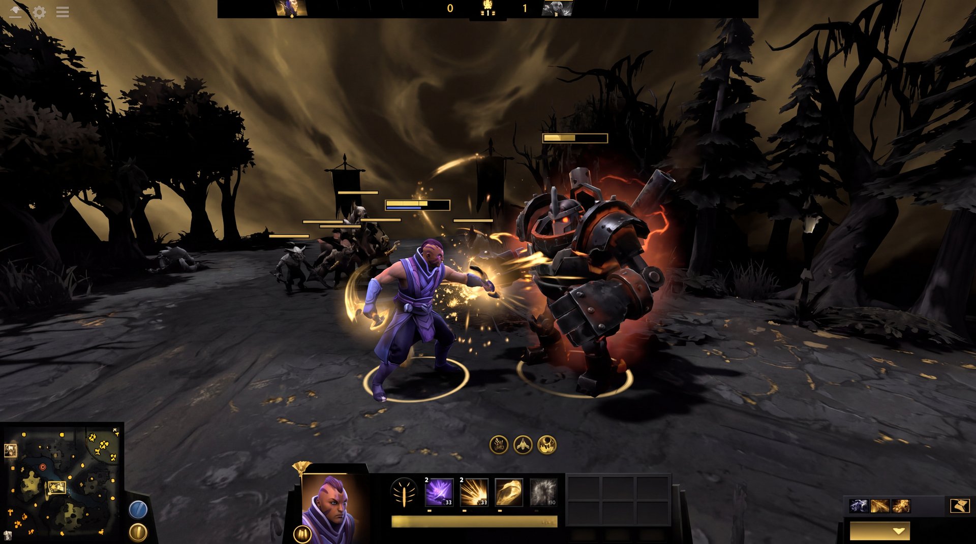 Dota 2 laning phase against Anti-Mage early game strategy dark cinematic