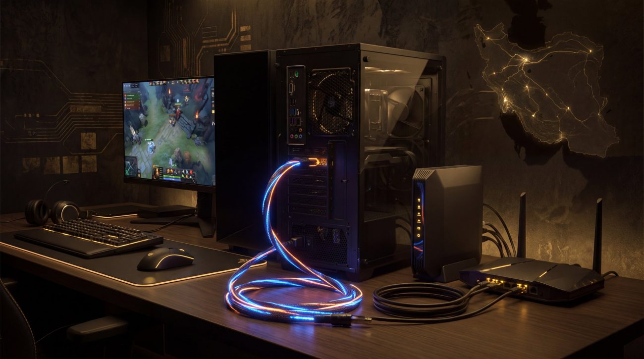 Iran internet ISP comparison for downloading games - fiber optic FTTH vs VDSL vs ADSL gaming setup