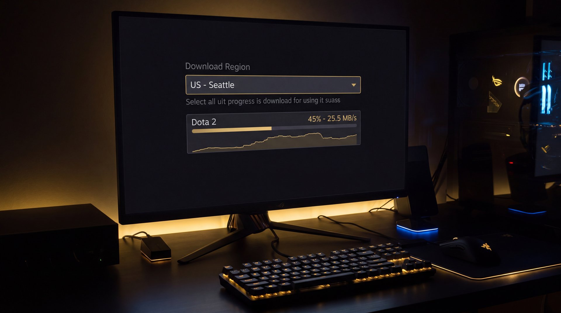 Steam download server settings for Iran - optimize download speed region selection