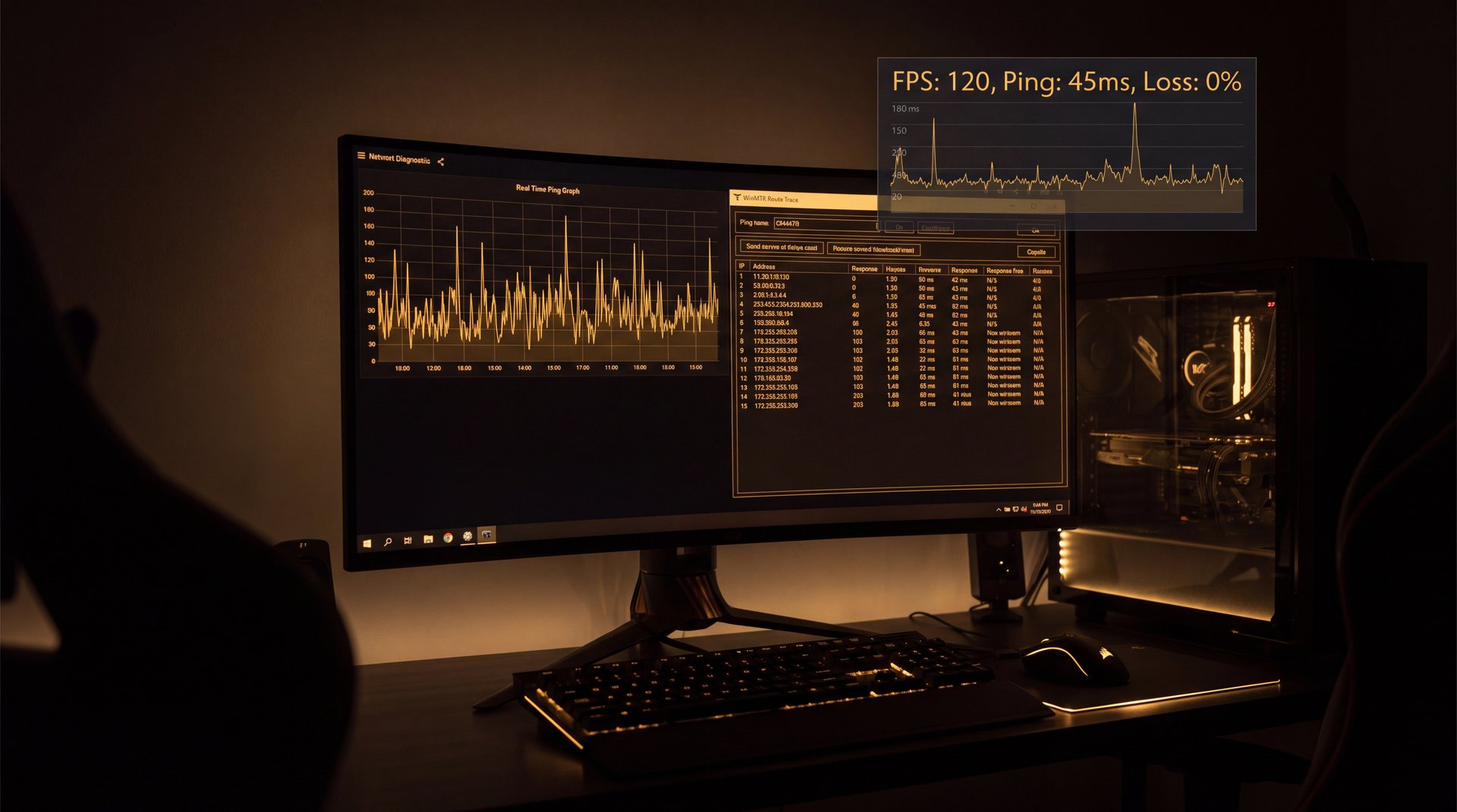Ping lag jitter packet loss comparison for Iranian gamers Dota 2
