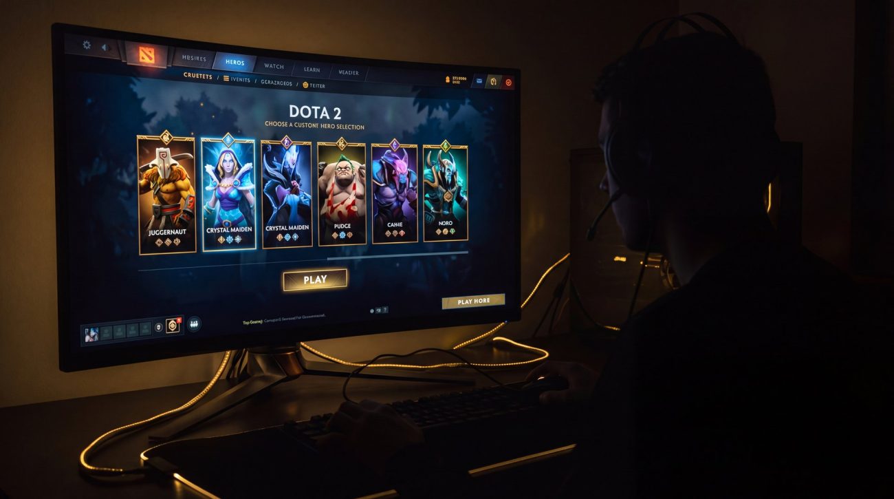 Dota 2 first 10 games beginner guide - new player hero selection screen